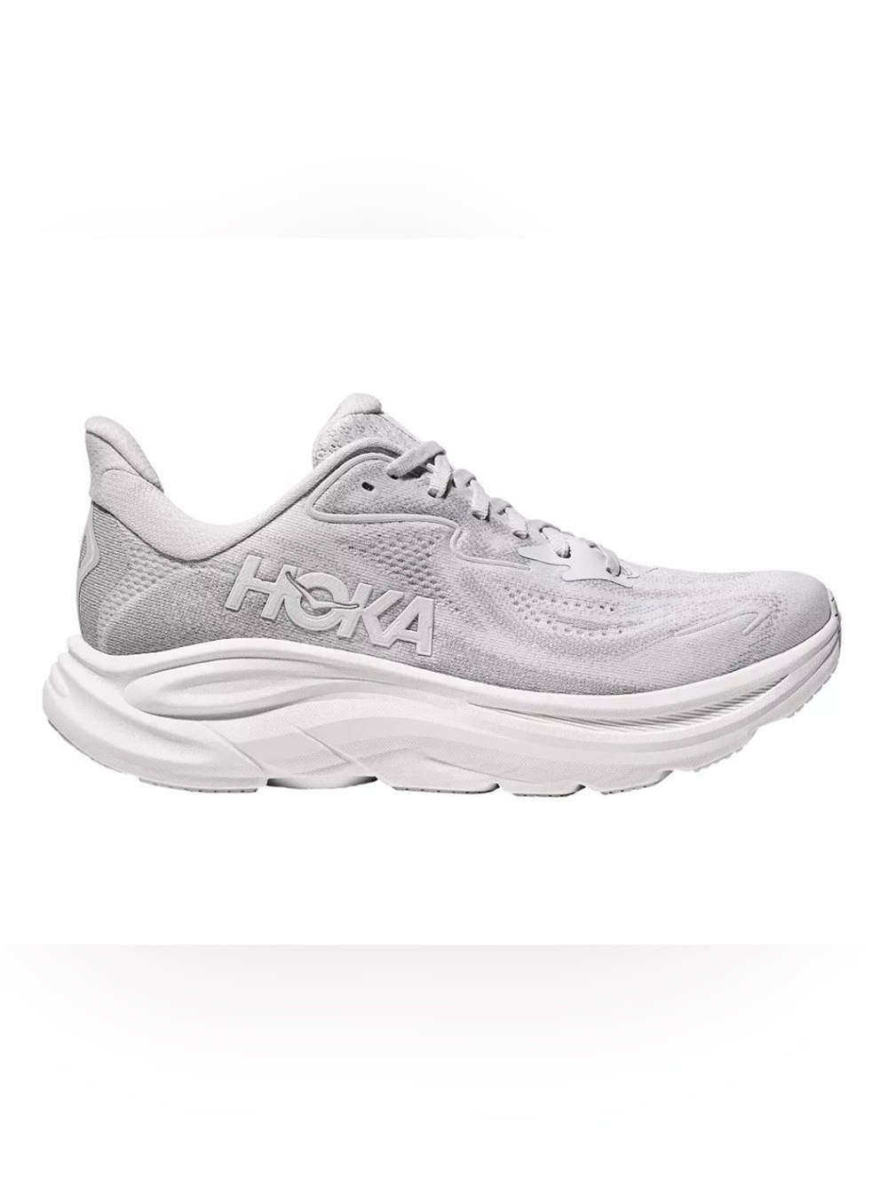 Hoka Clifton 10 Women’s Sneakers, Ash Grey/White size 7